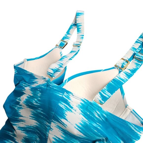 SPANX Womens One Piece Swimsuit, Ruched, Shaping, Underwire, Size 10 B/C - Picture 8 of 8